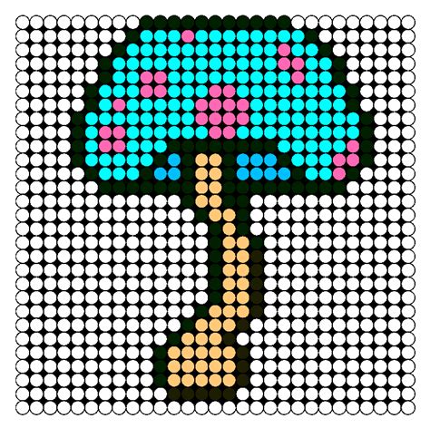 Mushroom Perler Bead Pattern Bead Sprites Misc Fuse Bead Patterns