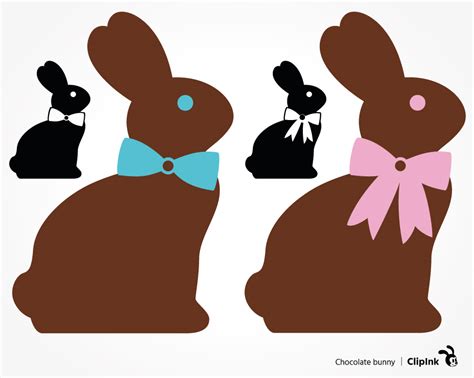 Chocolate bunny svg, Easter bunnies svg | svg, png, eps, dxf, pdf | ClipInk