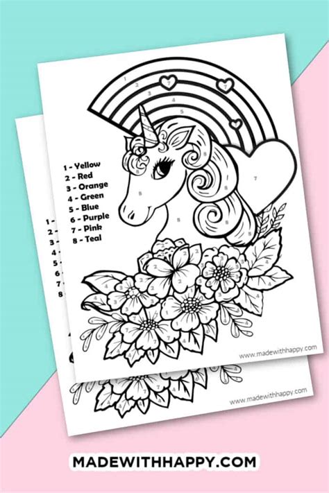 We provide unicorn coloring 2: Unicorn Color By Number - Free Printable Unicorn Coloring ...