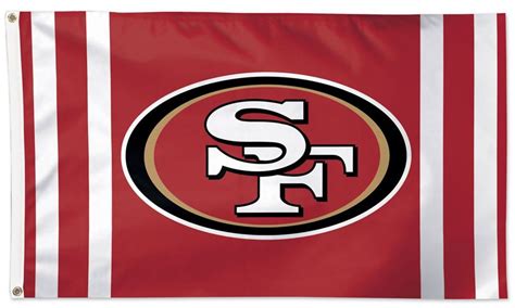 San Francisco 49ers Vertical Stripes Deluxe 3×5 Flag I Americas Flags