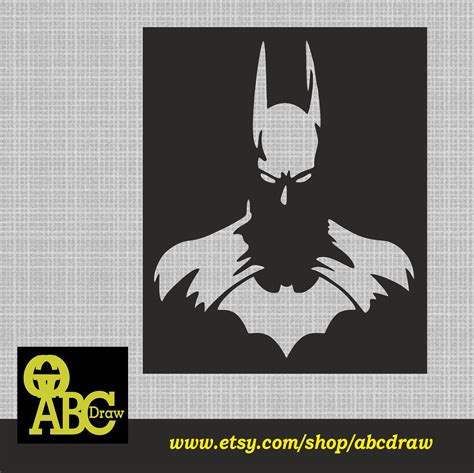Batman Design Laser Cut Svg Dxf Files Wall Sticker Engraving Etsy
