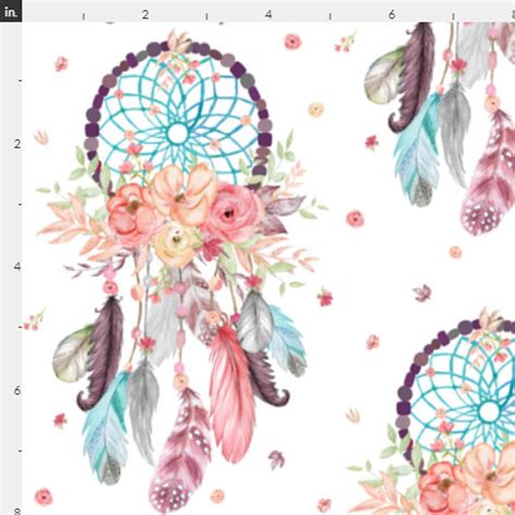 Dream Catcher Fabric Dream Catchers Feathers Fabric Baby Etsy In 2020