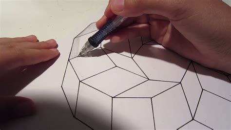 How To Draw A Fractal Optical Illusion Youtube