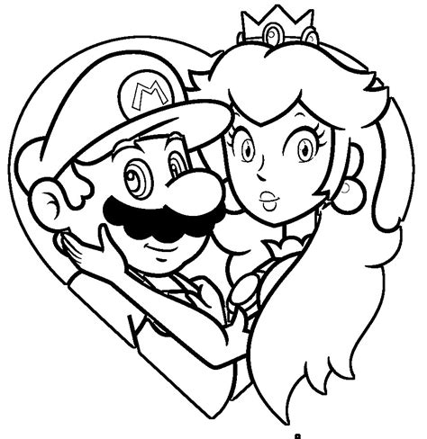 Princess Peach Kleurplaat Ausmalbild Mario Bros Luigi Ausmalbilder