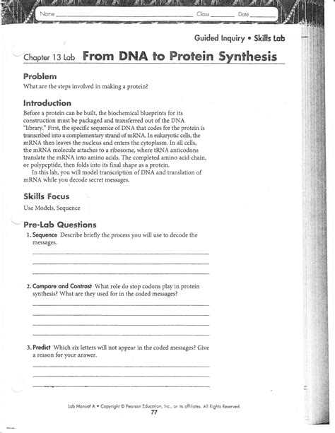 Chapter 8 From Dna To Proteins Vocabulary Practice Answers Genetics