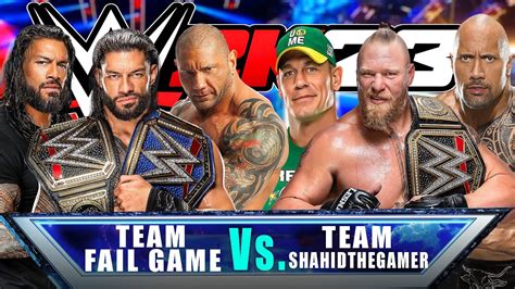 Wwe 2k23 Team Fail Game Vs Shahidthegamer Brock Lesnar John Cena