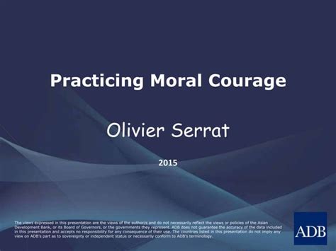 Practicing Moral Courage Ppt