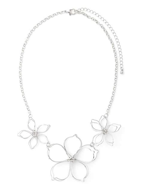 Metal Flower Necklace Addition Elle