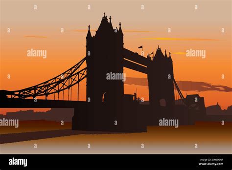 Tower Bridge City London Landmark Stock Vector Images Alamy