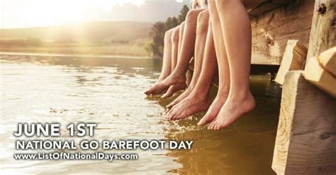 NATIONAL GO BAREFOOT DAY List Of National Days