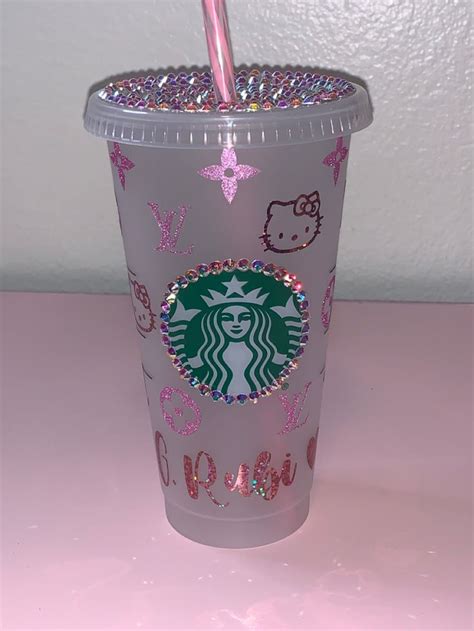 pink hello kitty starbucks cup starbucks diy starbucks cup art custom starbucks cup