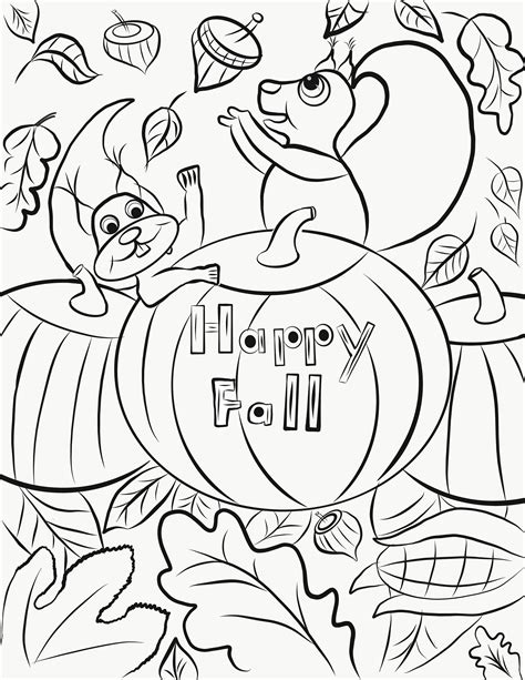 Autumn Welcome Fall Coloring Pages Kidsworksheetfun