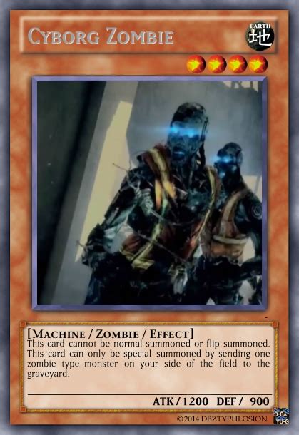 Cyborg Zombie Yu Gi Oh Card By Dbztyphlosion On Deviantart