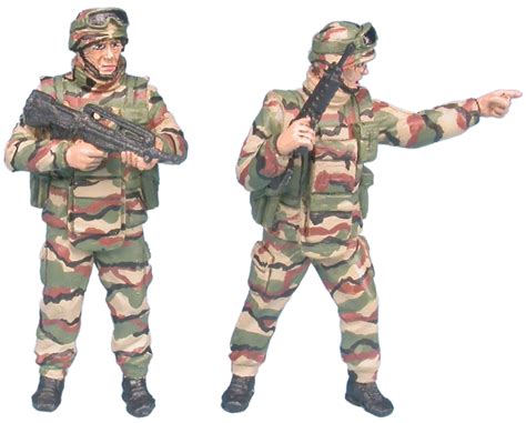 2 Soldats Français Moderne Figurines Peintes Master Fighter Mf48014