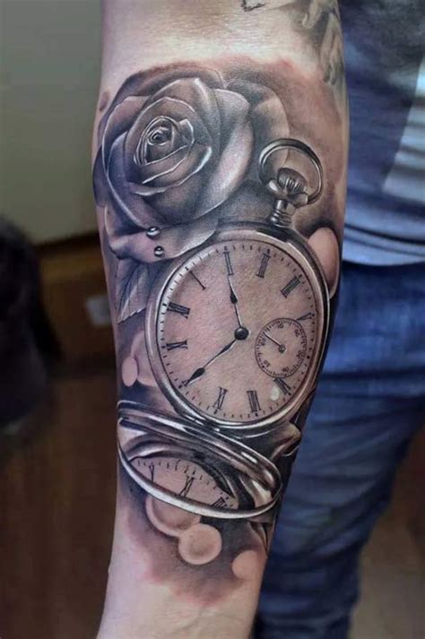 34 Superb Pocket Watch Tattoo Designs Tattooblend