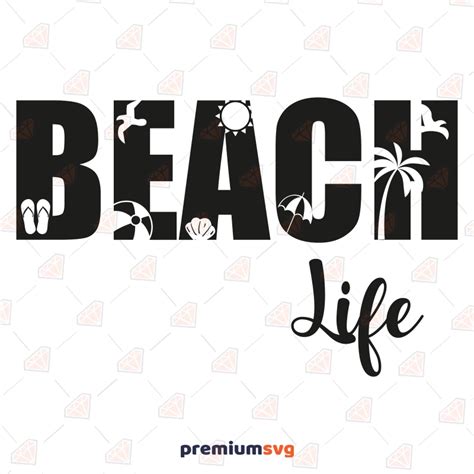 Beach Life Svg Summer Shirt Svg Vector Design Premiumsvg