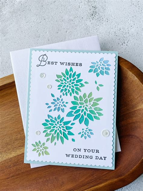 Best Wishes Floral Card Etsy