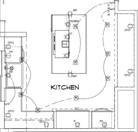 • typically ampacity and sizing is determined by the designer and provided on the plans. Electrical Plan For Kitchen - Wiring Diagram & Schemas
