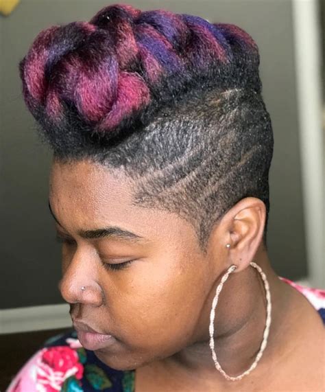 45 Classy Natural Hairstyles For Black Girls To Turn Heads In 2019 Braids With Shaved Sides