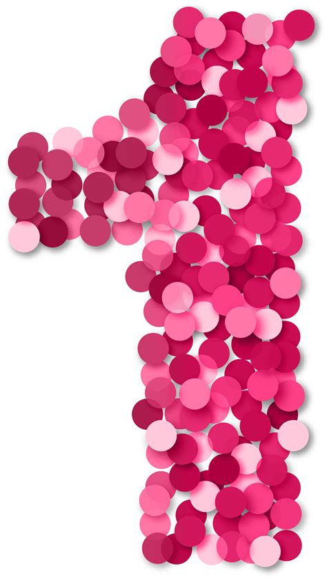 One 1 Number Pink Png Clip Art Gallery Yopriceville High Quality