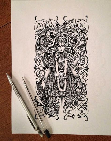 Vishnu By Bennett Klein On Deviantart Line Art Drawings Art Drawings