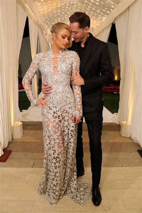 Paris Hilton Rocks Silver Star Dress For Second Wedding Reception Hollywood Life