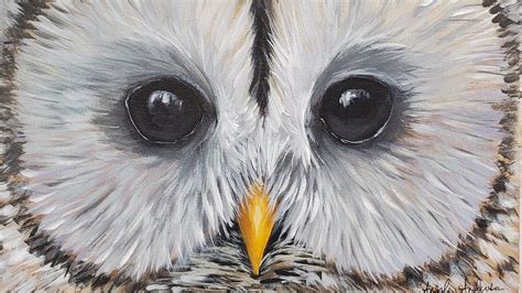 Easy White Owl Acrylic Painting Live Tutorial Youtube