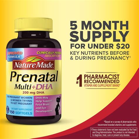 Nature Made® Prenatal Dha 200 Mg Softgels 150 Ct