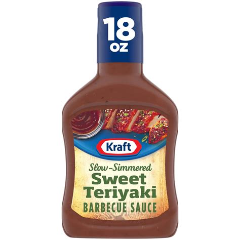 Kraft Sweet Teriyaki Slow Simmered Barbecue Sauce And Dip 18 Oz Bottle
