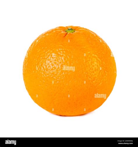 Single Orange Fruit Isolated On White Background Stock Photo Alamy