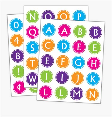 Teacher Created Resources Brights Alphabet Stickers Free Transparent