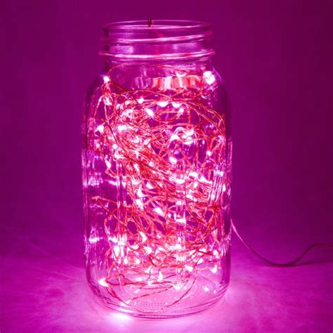 6 Foot Battery Operated Led Fairy Lights Waterproof With 20 Pink