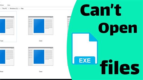 How To Fix Cant Open Exe Files In Windows 10 Youtube