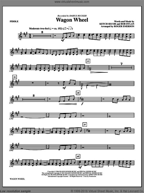 Sheet Music With The Words Wagon Wheel Written On It