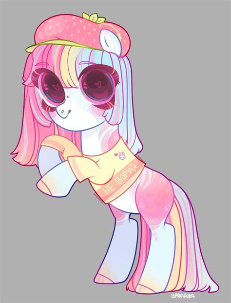 Strawberry Pony By Xxwafljaxx Pony My Little Pony Art