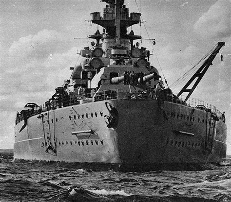 World War Ii Pictures In Details Stern Of Battleship Bismarck