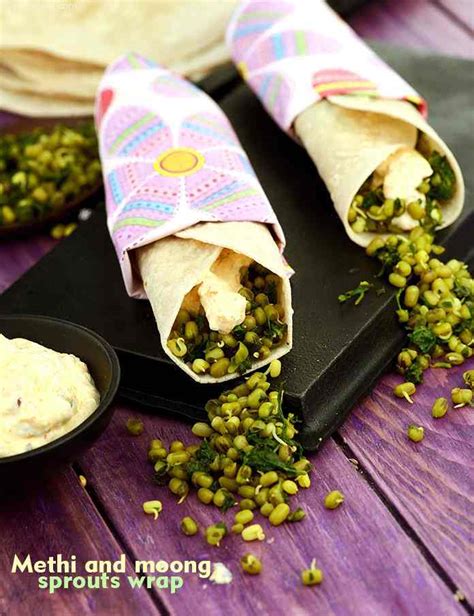See more ideas about sprout recipes, recipes, moong sprouts recipe. Methi and Moong Sprouts Wrap recipe | Indian Diabetic ...