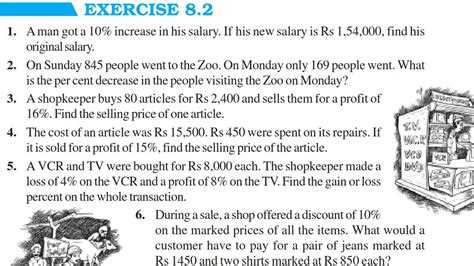 Chapter 8 Comparing Quantities Full Exercise 82 And Basic Class 8 Maths Rbse Cbse Ncert