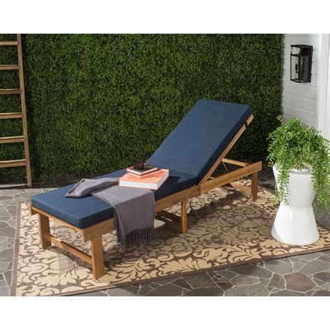 Solano thick grey rope / washed brown teak strap lounge chair four hands outdoor $699.00 $998.57 free shipping. Safavieh Inglewood Teak Brown/Navy 1-Piece All Weather ...