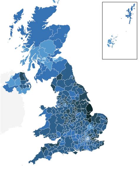 Brexit Vote Map Two Years Since Independence Referendum Who Voted