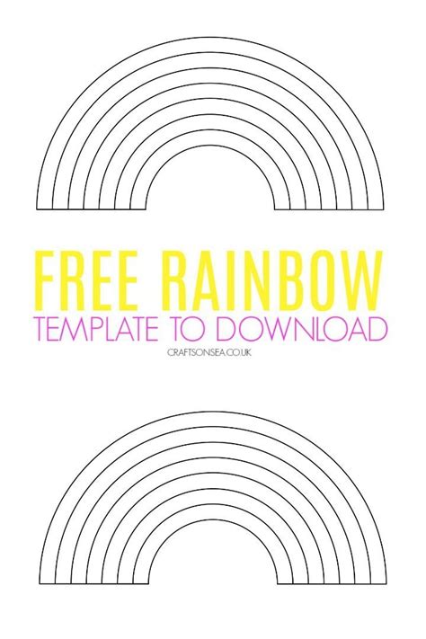 Free Rainbow Template Printable Pdf Rainbow Pattern Printable