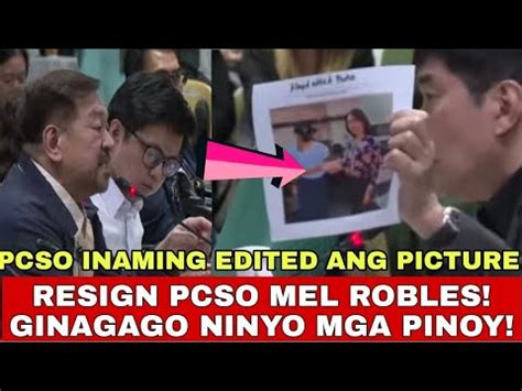 Resign Pcso Mel Robles Inaming Edited Ang Picture Ng Lotto Winner