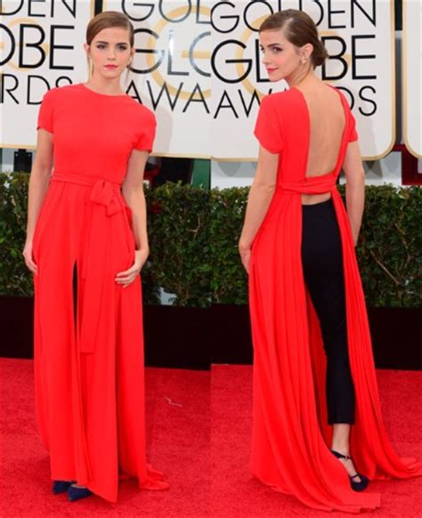 Golden Globes 2014 Emma Watson Stamps Herself As A Red Carpet Maverick