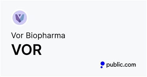 Buy Vor Biopharma Stock Vor Stock Price Today And News