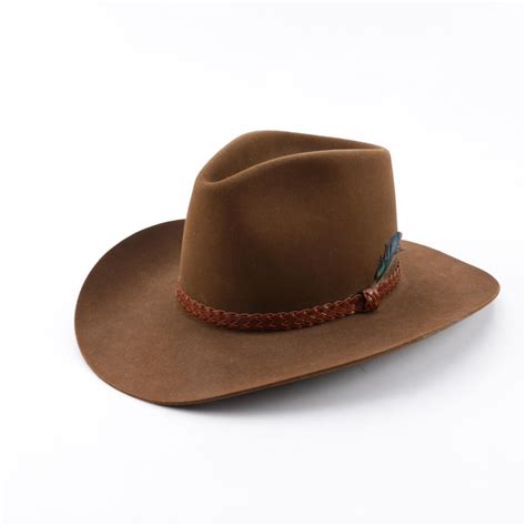 Resistol Brown Xxx Beaver Felt Western Hat Ebth