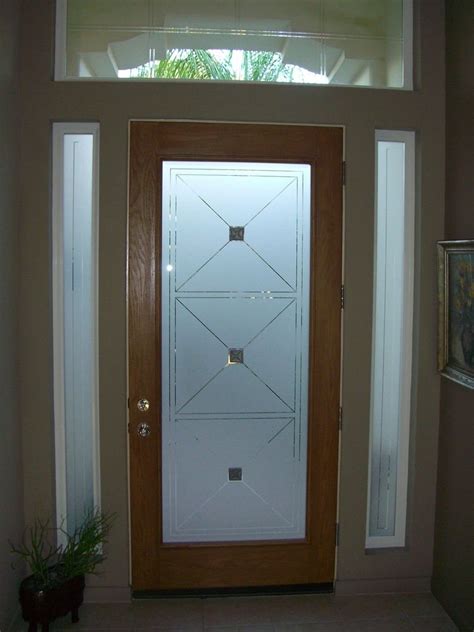 Entry Glass Coordinated Etched Glass Doors And Windows Sans Soucie Art Glass