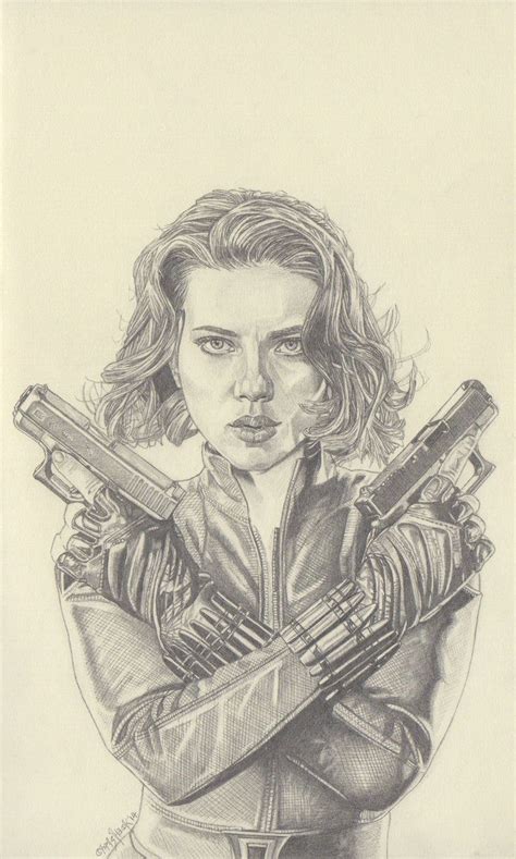 Black Widow Marvel Art Drawings Comic Art