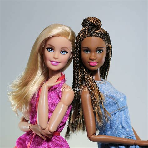 White And Black 👱👩🗽🌉 Barbie Barbiestyle Beautiful Barbie Dolls