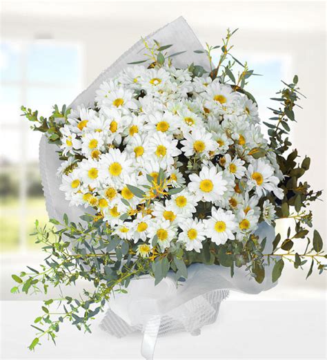 Send Flowers Turkey Bouquet Of White Daisies From 20usd
