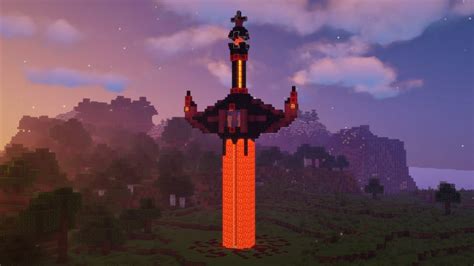 Minecraft How To Build A Lava Sword House Survival Sword Lava House